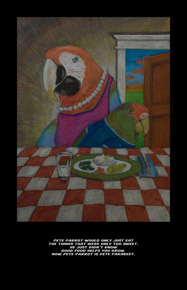 Bird 03 Pete Parakeet Print