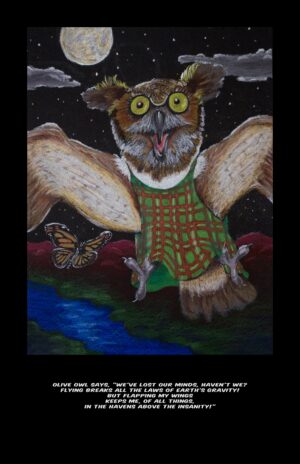 Bird 13 Olive Owl Print